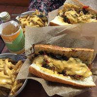 delicious philly cheese steaks at Toad Style in Brooklyn