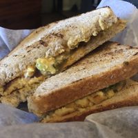 Breakfast sandwich with nacho cheese for $2 more  at Toad Style in Brooklyn