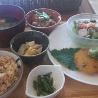 Today's special (Korokke) at Hibi-No-Kate in Yonago