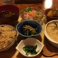 Dinner set with soy gratin. Yum！/ at Hibi-No-Kate in Yonago