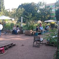 Urban garden  at Himmelbeet Cafe in Berlin