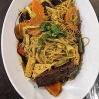 Singapore friend noodles at Veggo Sizzle in Adelaide