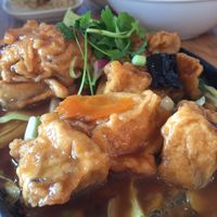 Sizzling eggplant. My fave at Veggo Sizzle in Adelaide