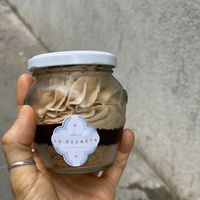 Dessert in a jar at La Besnéta in Barcelona