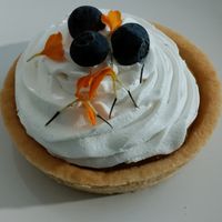 Lemon pie. Expensive but tasty at La Besnéta in Barcelona