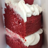 Red velvet cake at La Besnéta in Barcelona