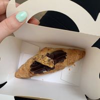 Chocolate croissant  at La Besnéta in Barcelona