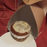 carrot cake muffin  at La Besnéta in Barcelona