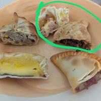 These two were the best (cheese & ham, sweet meat) at La Besnéta in Barcelona