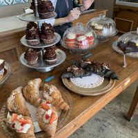 Amazing choice of vegan cakes at La Besnéta in Barcelona