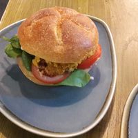 Pumpkin Burger October 2016 at Vegan Hippo in London