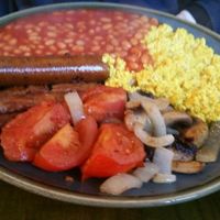 Big breakfast  at Vegan Hippo in London