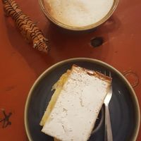 Coffee and pastry at Vegan Hippo in London