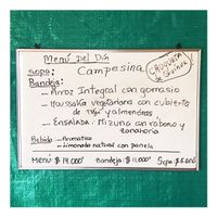 Daily menu on December 9th 2015 at Deli Soya in Bogota