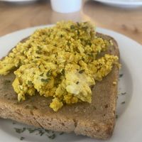 Tofu scramble on toast   at Zoot Coffee in Camden