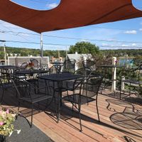 Deck seating at Laan Xang in Belfast