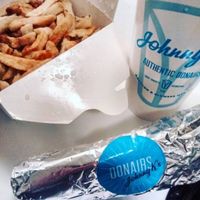 The trio for 9.99 with vegan donair at Johnny K's in Halifax