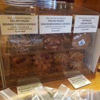 Variety of vegan cookies at Dobra Tea in Asheville