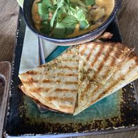 Black bean queso dip  at Dobra Tea in Asheville