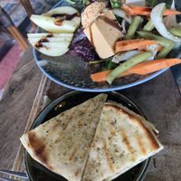 Vegan cheeze platter  at Dobra Tea in Asheville