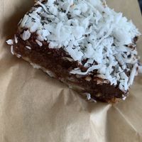 Almond Chocolate Joyful bar. It was joyful! at Dobra Tea in Asheville