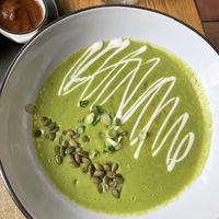 Creamy zucchini soup   at Tomatillo in Dobbs Ferry