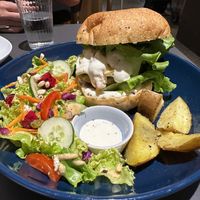 Vegan chickpea burger  at MuYe - Mottainai in Kaohsiung