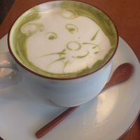 Matcha latte with homemade macadamia nut milk  at MuYe - Mottainai in Kaohsiung