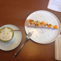 Cheesecake and matcha latte at MuYe - Mottainai in Kaohsiung