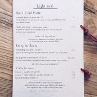 Menu  at MuYe - Mottainai in Kaohsiung