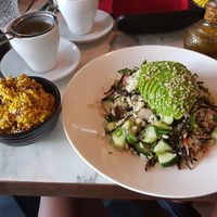 Tumeric hummus and Tokyo bowl at Redemption - Chepstow in West London