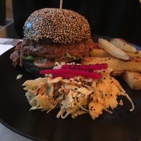 Jackfruit bbq, slaw, and fries at Redemption - Chepstow in West London