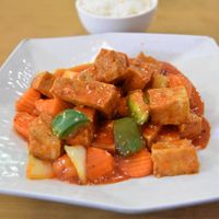 Orange Tofu at Pho Truc Xanh in Vista