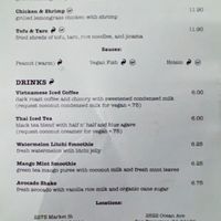 Menu page at Dinosaurs - Boardman Pl at Dinosaurs - Boardman Pl in San Francisco