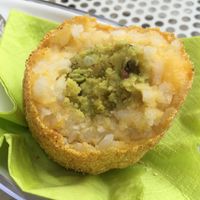Pistachio filling at Arancinaglutenfree in Siracusa