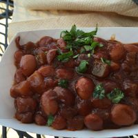 Vegan baked beans at Biker Jim's in Highlands Ranch