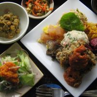 Lunch tray at Tama Organic Life in Vancouver