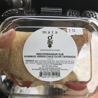 Hummus sandwich at Cid's Food Market in Taos