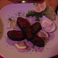 Salmon with mayo at LuNa Vegana in Salerno