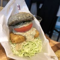 Fishy Tartar Burger  at Veganic To Go in Tokyo