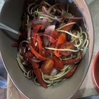 Pasta with vegetables  at CJ's on the Bay in Marco Island