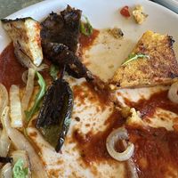 Ok so I forgot to take a before pic!  Polenta and grilled veg were awesome!  at CJ's on the Bay in Marco Island