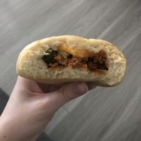 inside the kolache! sry if it’s gross lol but i love the thick layer of chz 😝  at Fat Cats in Austin