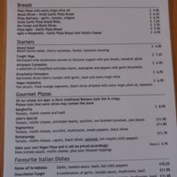 Vegan menu at Alexandra Ristorante in Ramsgate
