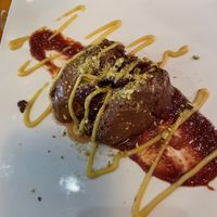 This is the vegan chocolate mousse with vanilla custard.  Hub swore it wasn’t vegan 😉  at Salt of the Earth in Fennville