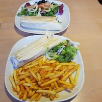 Vevan wraps at Old School Vegetarian Restaurant in South West London