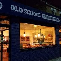 Outside at Old School Vegetarian Restaurant in South West London