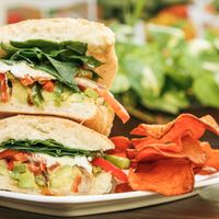 Vegetable panini at Bio-Organicos in Playa Del Carmen