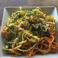 Thai veggie noodles at Bio-Organicos in Playa Del Carmen