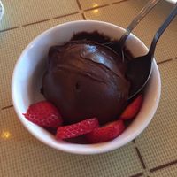 Amazing chocolate mousse at Grindhaus Cafe in Buffalo